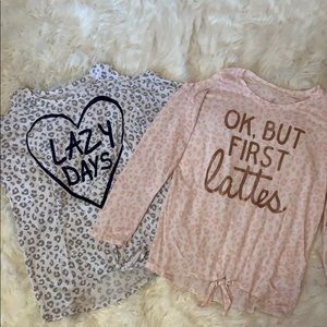 Off shoulder cheetah print tees